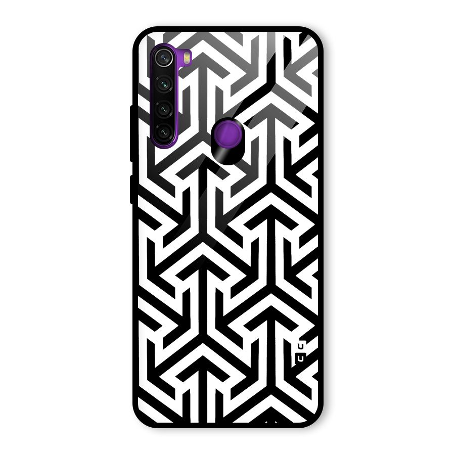 Abstract Triple Arrows Glass Back Case for Redmi Note 8