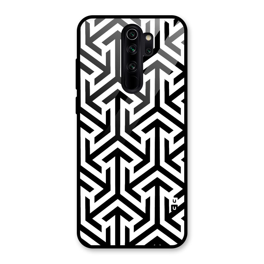 Abstract Triple Arrows Glass Back Case for Redmi Note 8 Pro