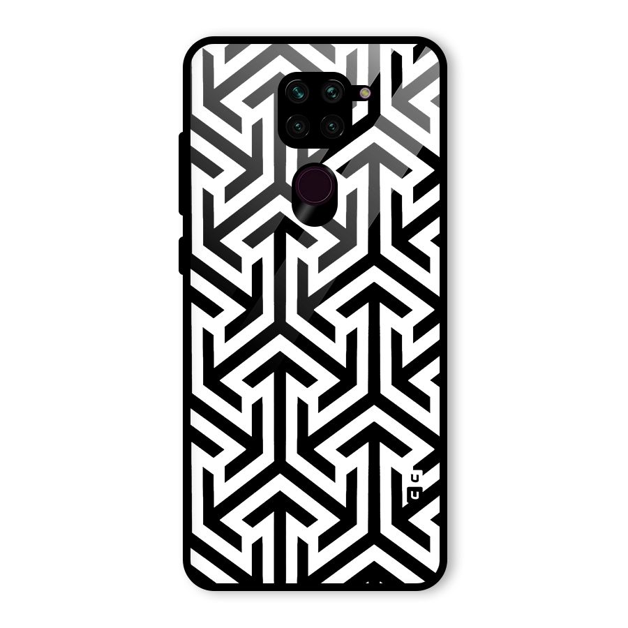 Abstract Triple Arrows Glass Back Case for Redmi Note 9
