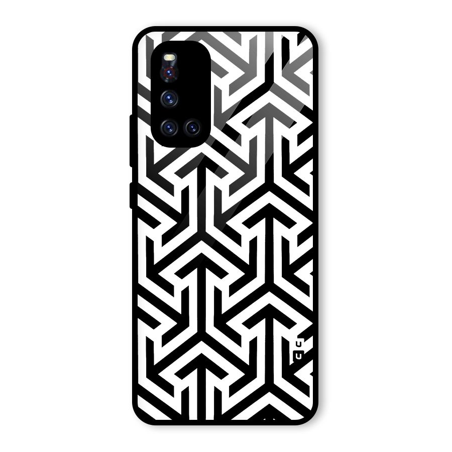 Abstract Triple Arrows Glass Back Case for Vivo V19