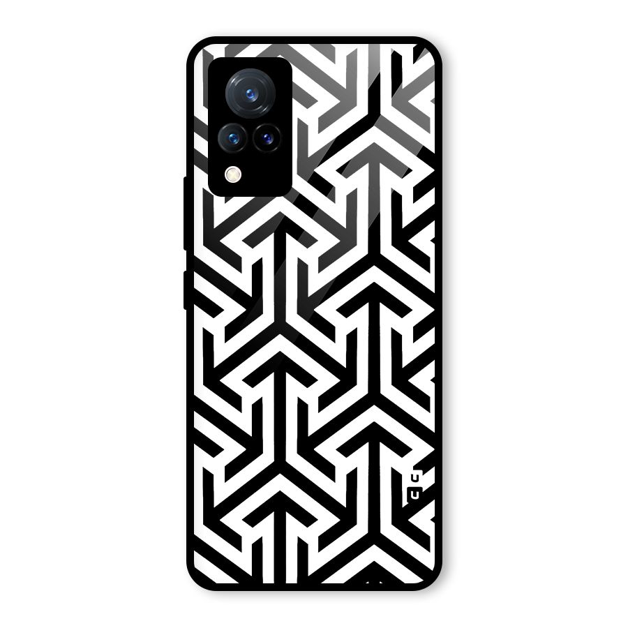 Abstract Triple Arrows Glass Back Case for Vivo V21 5G