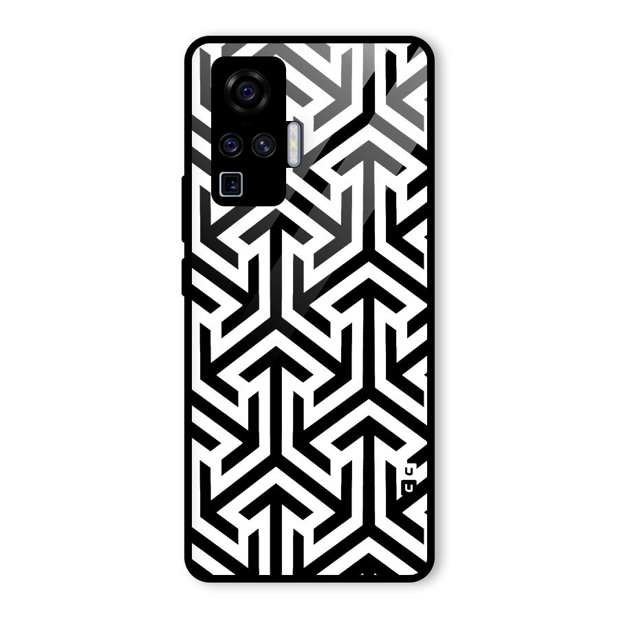 Abstract Triple Arrows Glass Back Case for Vivo X50 Pro