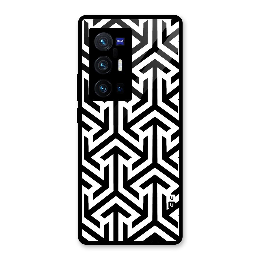 Abstract Triple Arrows Glass Back Case for Vivo X70 Pro Plus