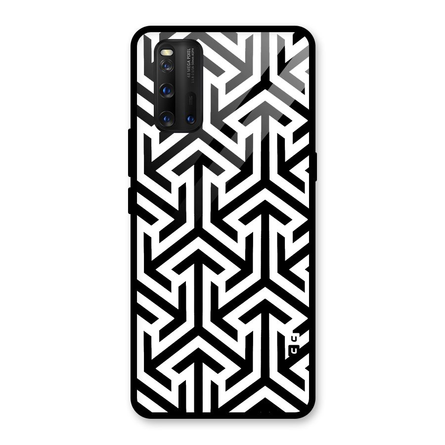 Abstract Triple Arrows Glass Back Case for Vivo iQOO 3