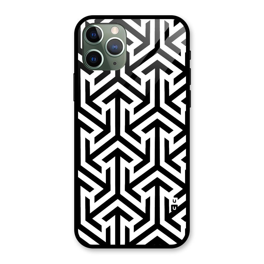 Abstract Triple Arrows Glass Back Case for iPhone 11 Pro