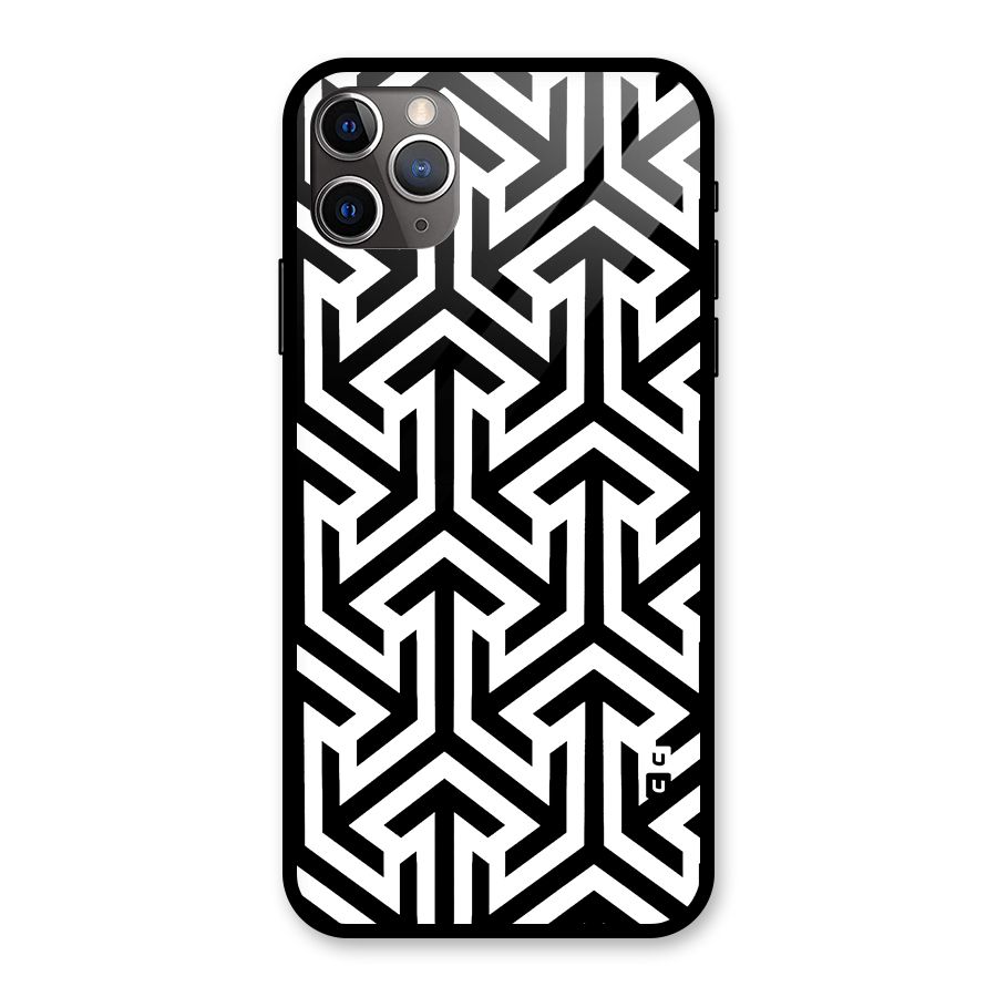 Abstract Triple Arrows Glass Back Case for iPhone 11 Pro Max