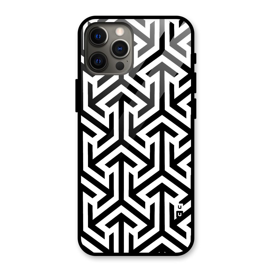Abstract Triple Arrows Glass Back Case for iPhone 12 Pro Max