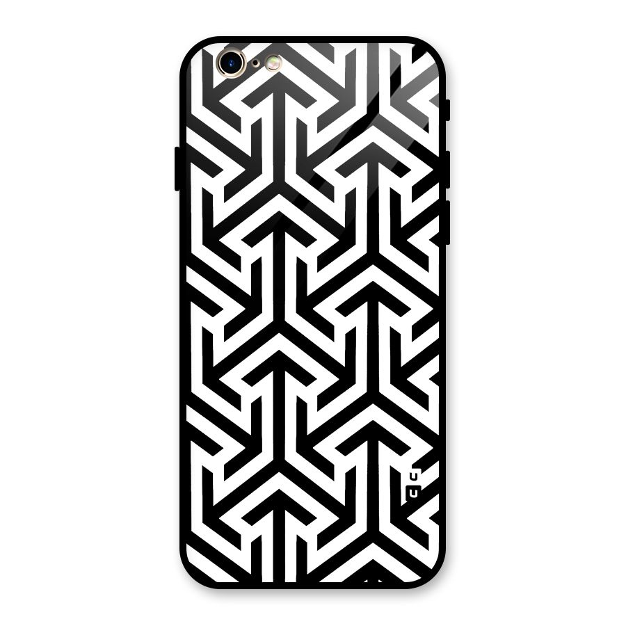 Abstract Triple Arrows Glass Back Case for iPhone 6 6S