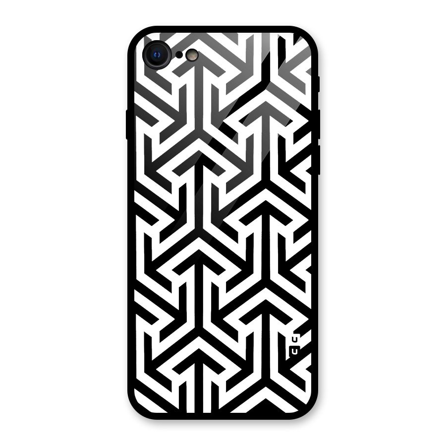 Abstract Triple Arrows Glass Back Case for iPhone 7