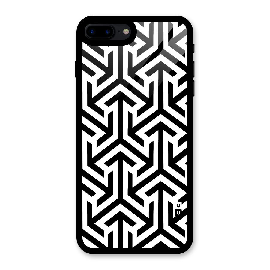 Abstract Triple Arrows Glass Back Case for iPhone 8 Plus