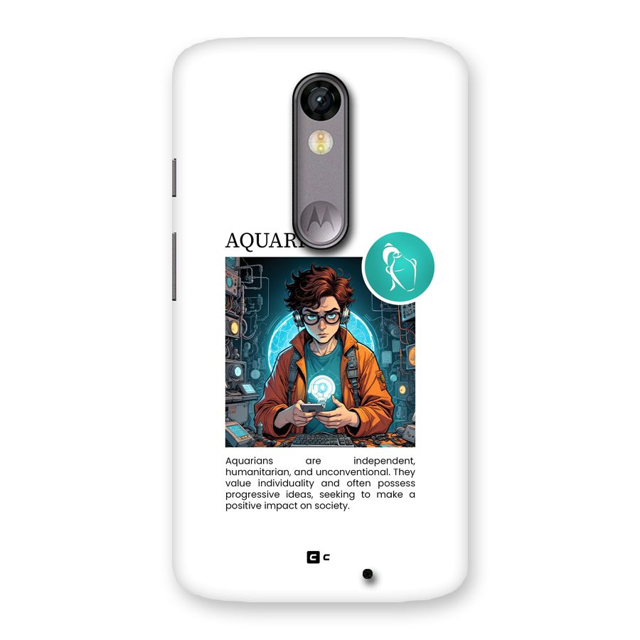 Admire Aquarius Back Case for Moto X Force