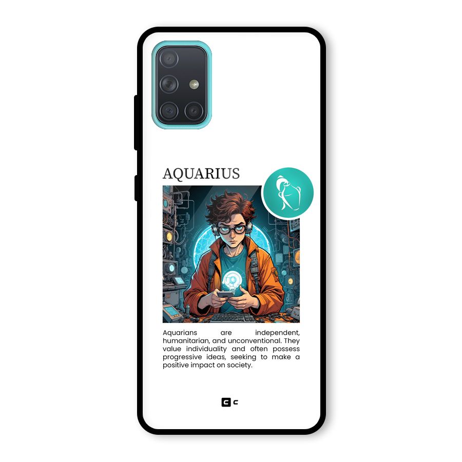 Admire Aquarius Glass Back Case for Galaxy A71