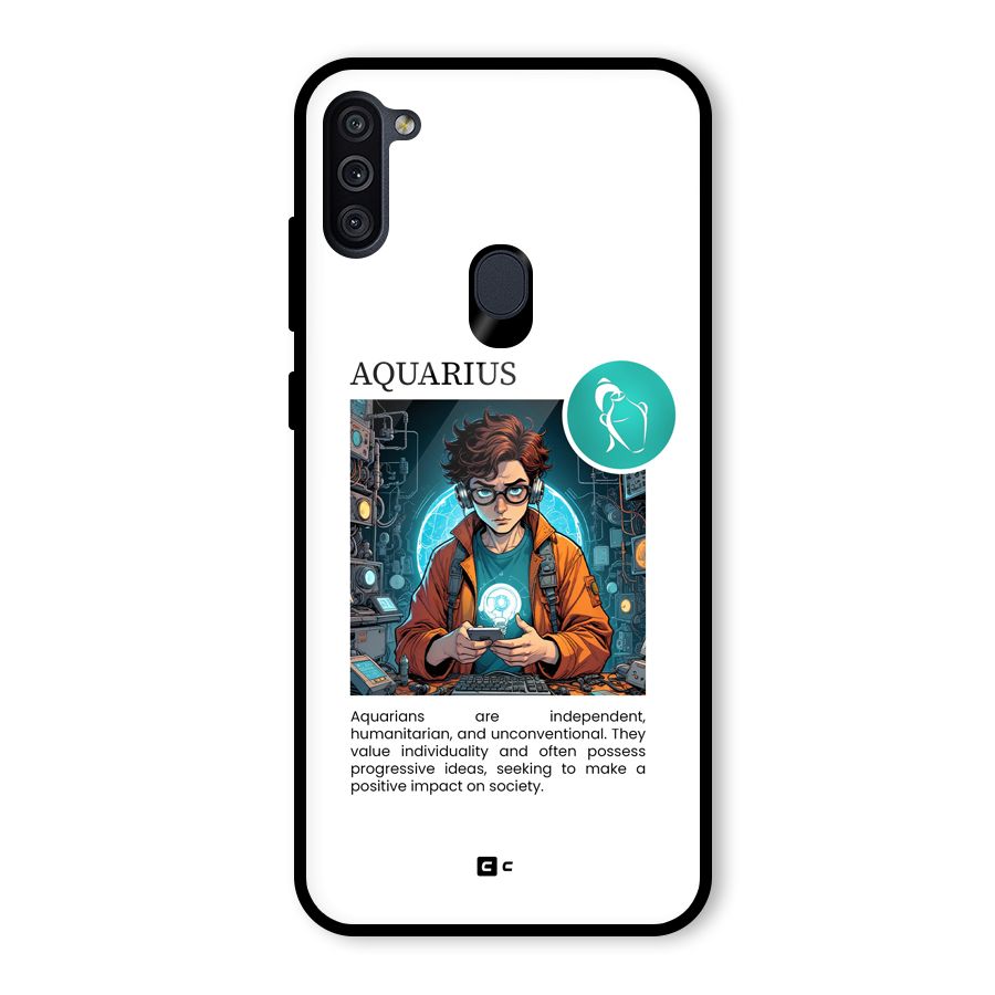 Admire Aquarius Glass Back Case for Galaxy M11