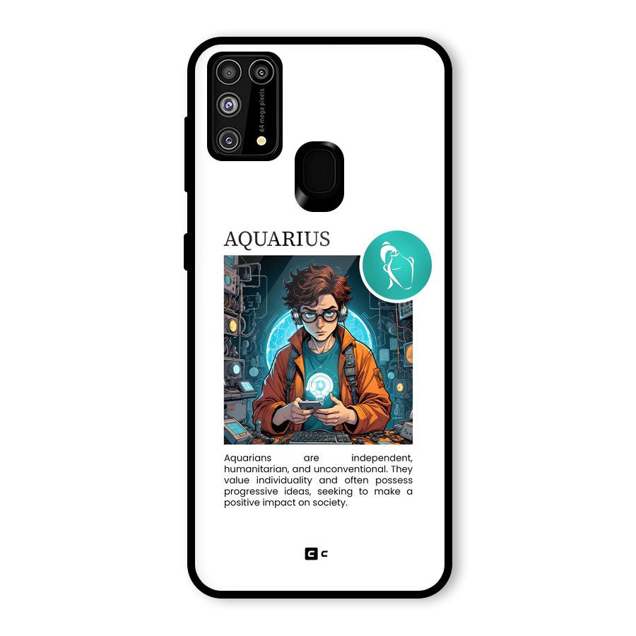 Admire Aquarius Glass Back Case for Galaxy M31