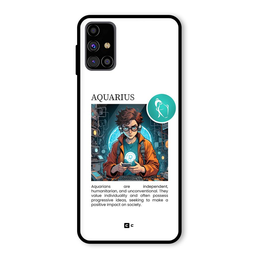 Admire Aquarius Glass Back Case for Galaxy M31s