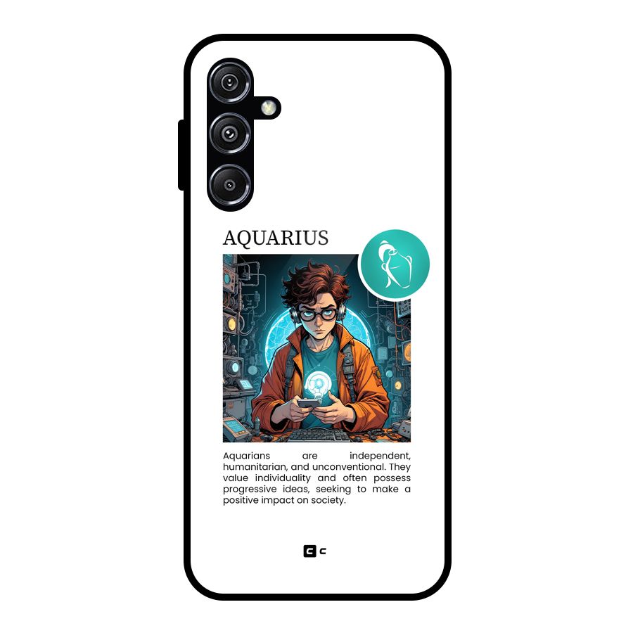 Admire Aquarius Glass Back Case for Galaxy M34 5G