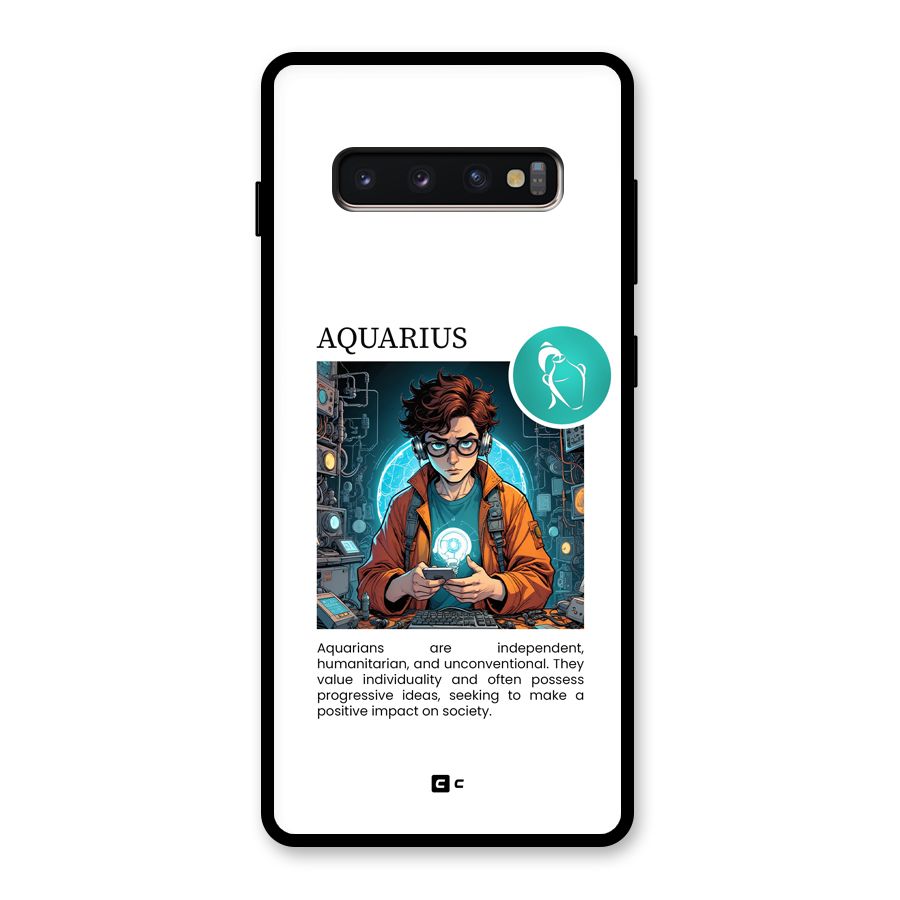 Admire Aquarius Glass Back Case for Galaxy S10 Plus
