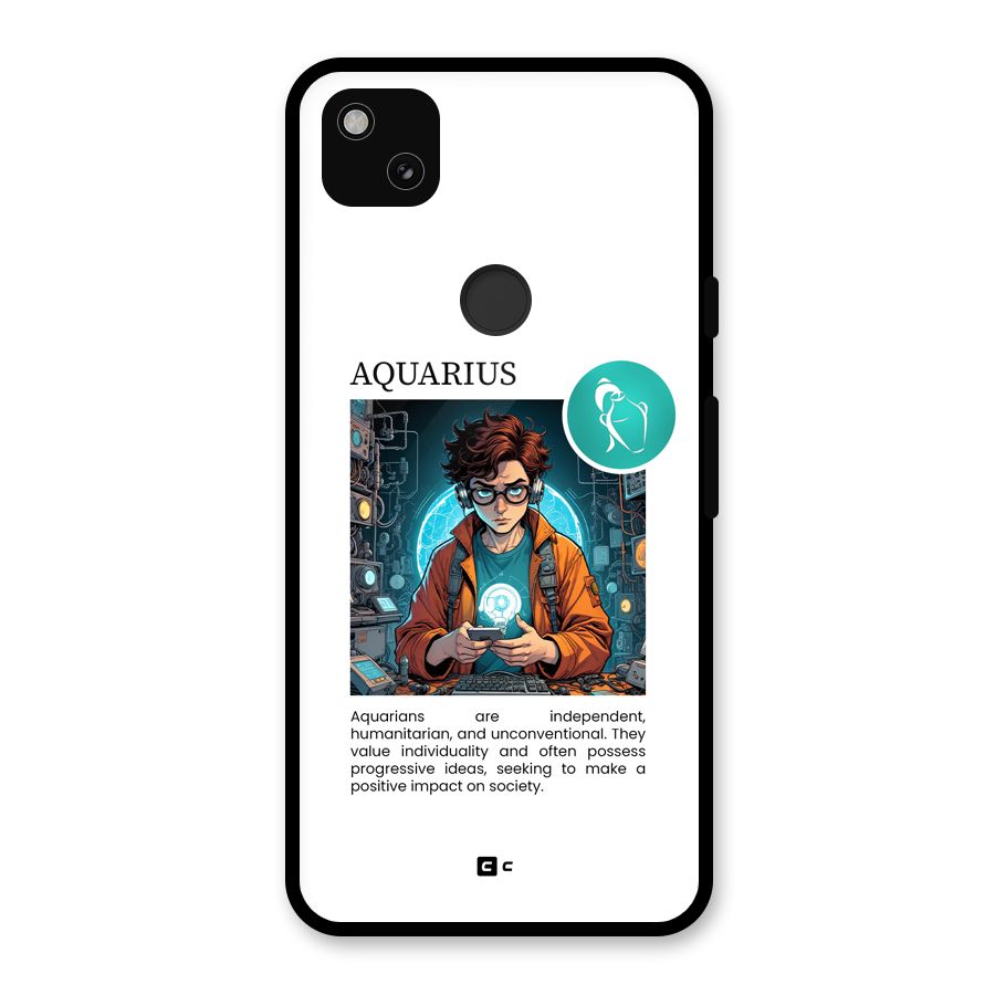 Admire Aquarius Glass Back Case for Google Pixel 4a