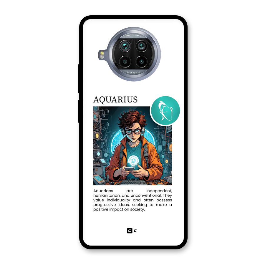 Admire Aquarius Glass Back Case for Mi 10i