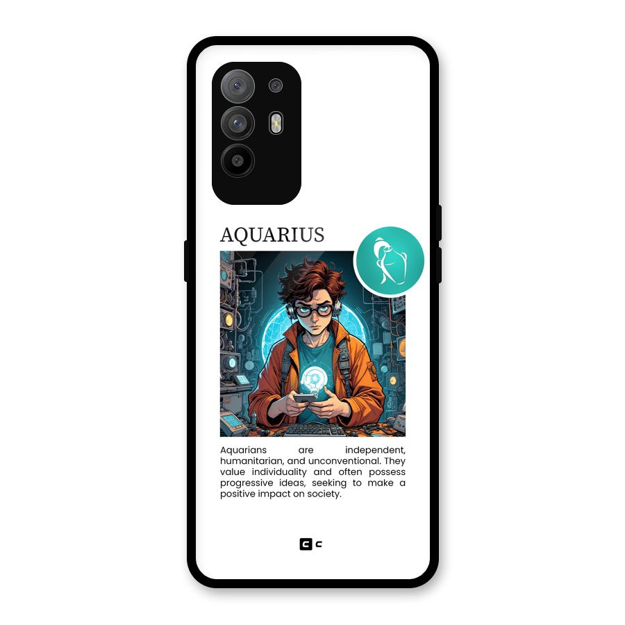 Admire Aquarius Glass Back Case for Oppo F19 Pro Plus 5G