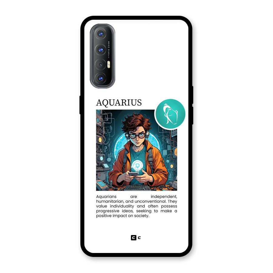 Admire Aquarius Glass Back Case for Oppo Reno3 Pro