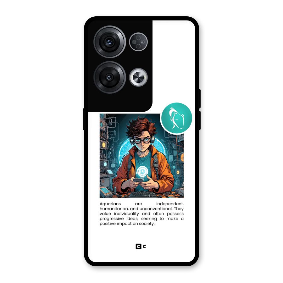 Admire Aquarius Glass Back Case for Oppo Reno8 Pro 5G