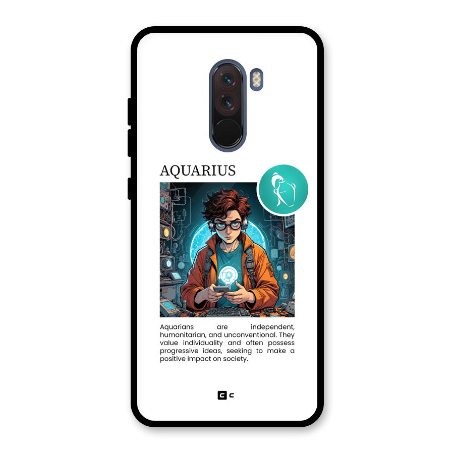 Admire Aquarius Glass Back Case for Poco F1