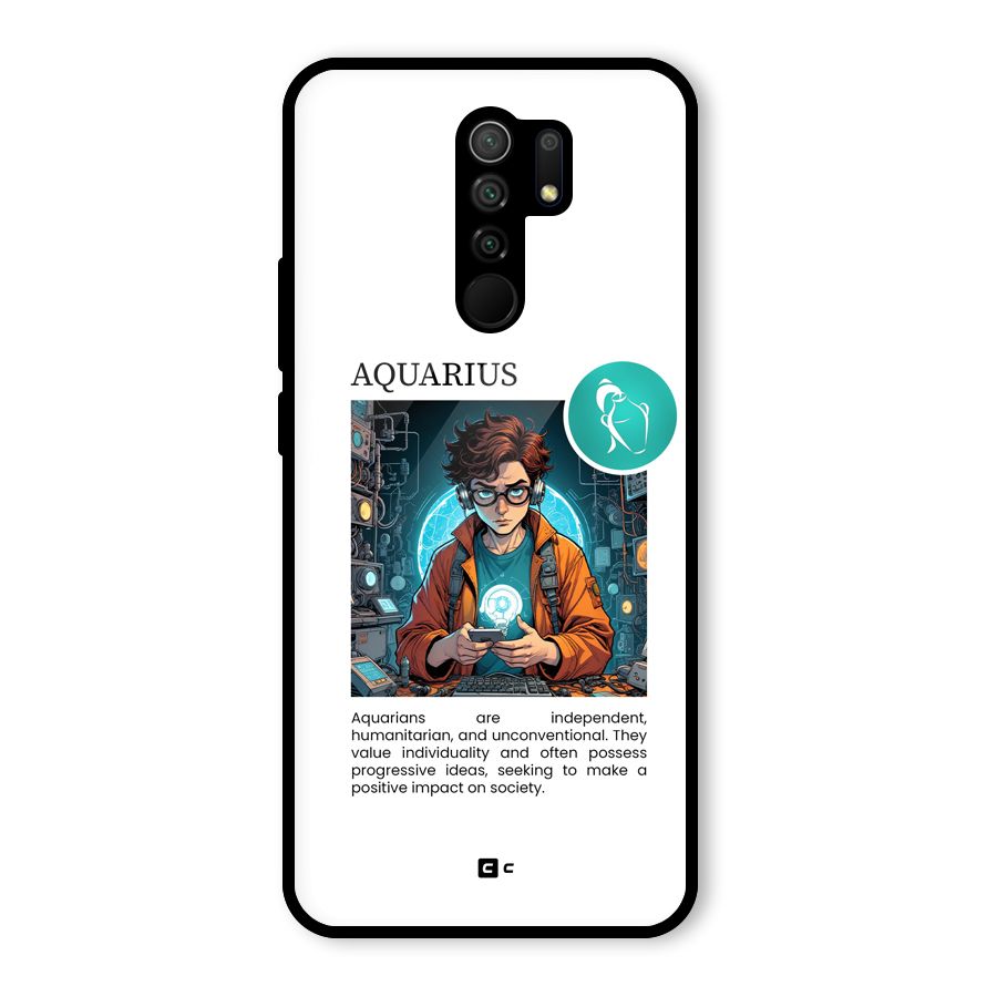 Admire Aquarius Glass Back Case for Poco M2