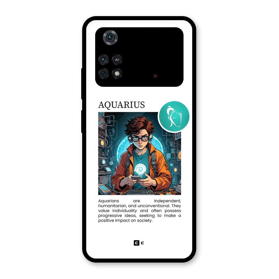 Admire Aquarius Glass Back Case for Poco M4 Pro 4G