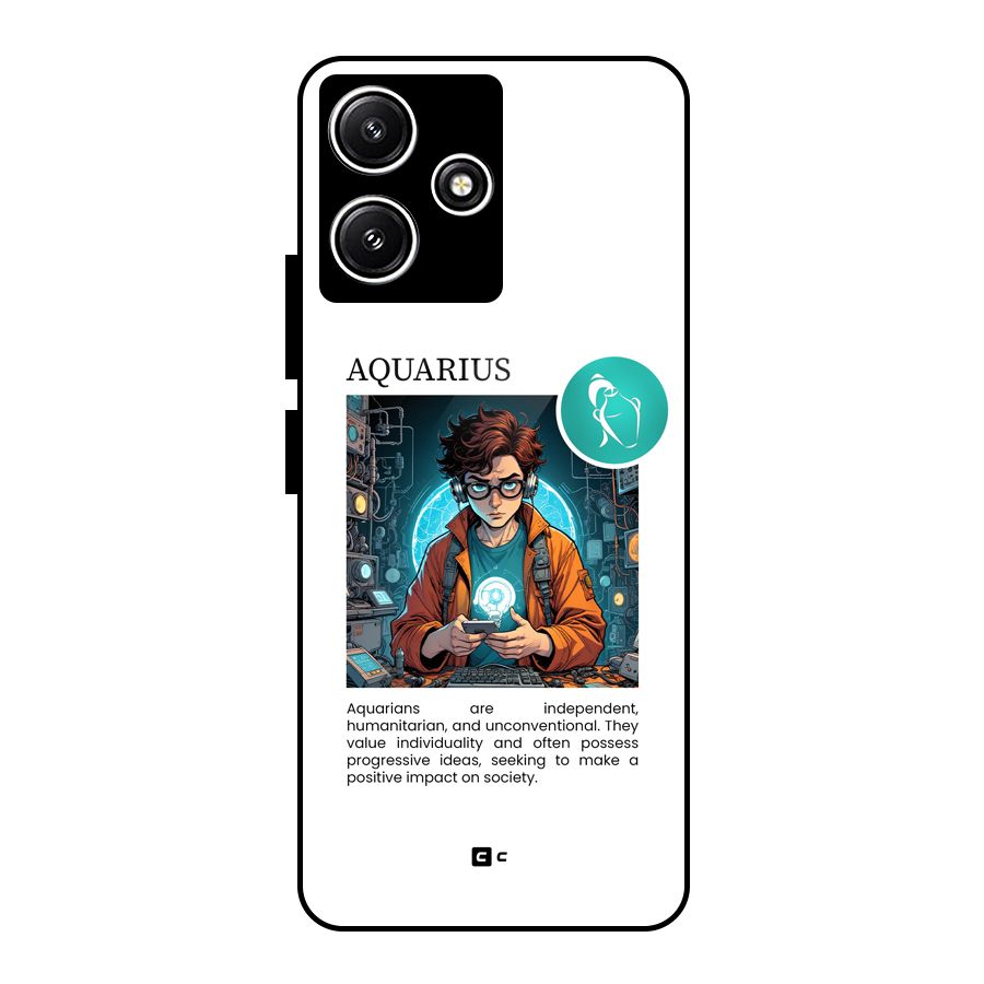 Admire Aquarius Glass Back Case for Poco M6 Pro