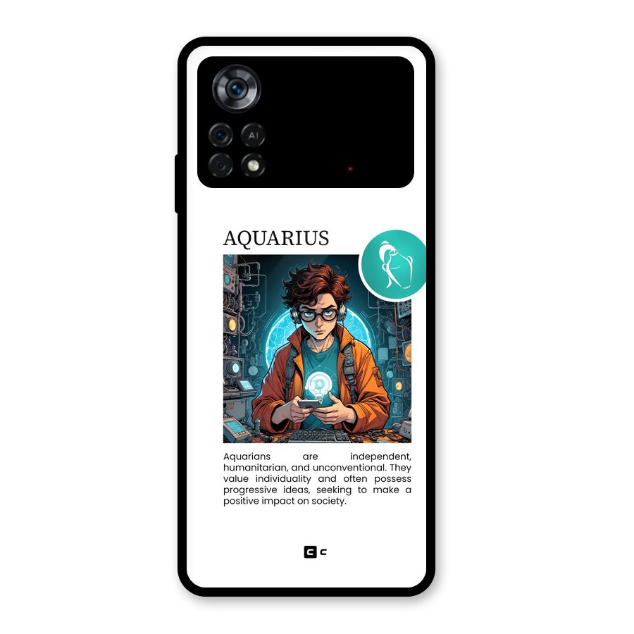 Admire Aquarius Glass Back Case for Poco X4 Pro 5G