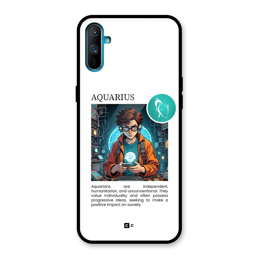 Admire Aquarius Glass Back Case for Realme C3