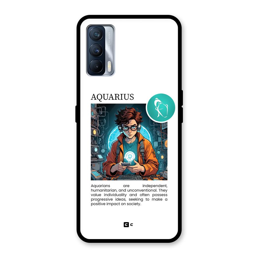 Admire Aquarius Glass Back Case for Realme X7