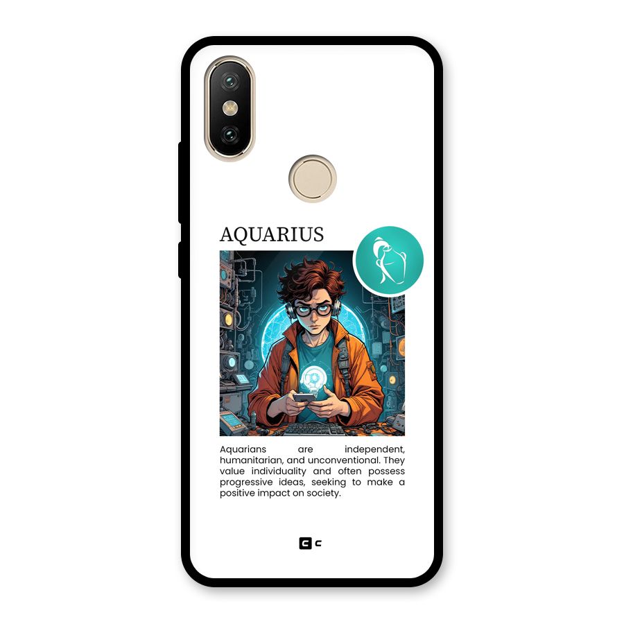 Admire Aquarius Glass Back Case for Redmi A2
