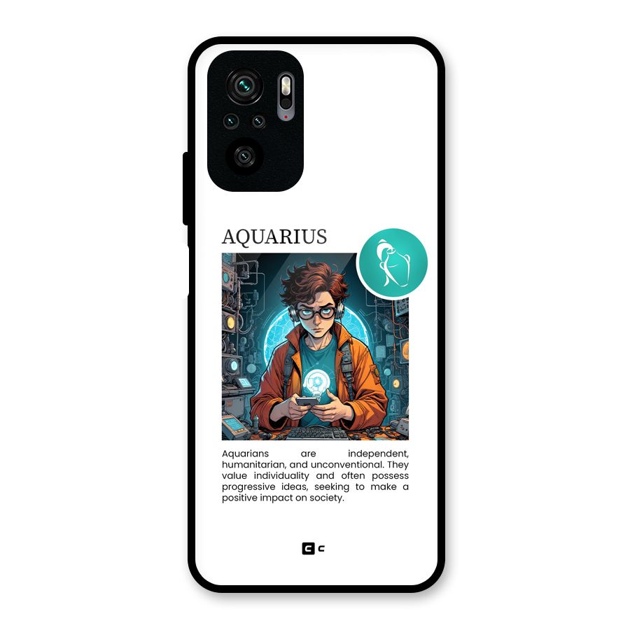 Admire Aquarius Glass Back Case for Redmi Note 10S