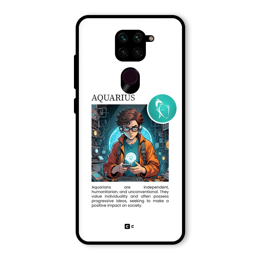 Admire Aquarius Glass Back Case for Redmi Note 9