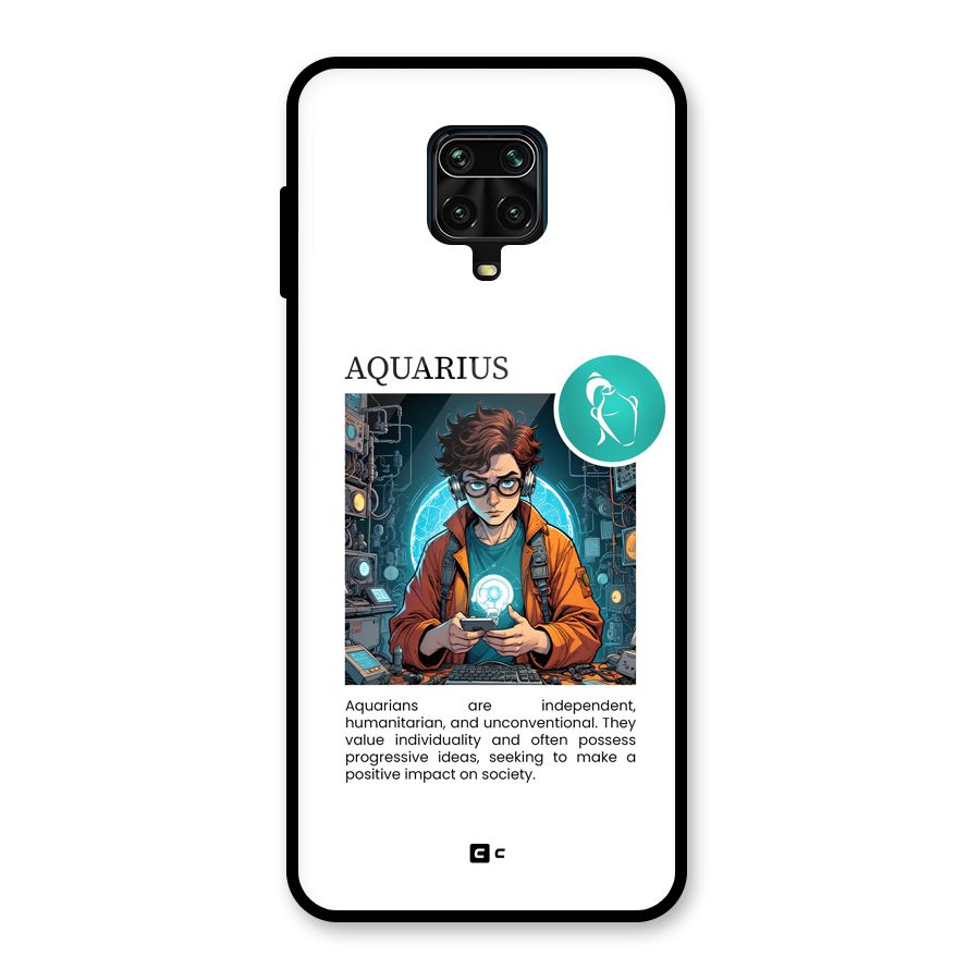 Admire Aquarius Glass Back Case for Redmi Note 9 Pro