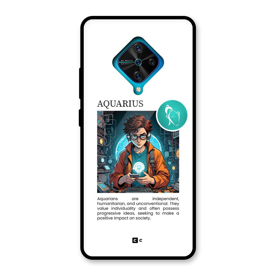 Admire Aquarius Glass Back Case for Vivo S1 Pro