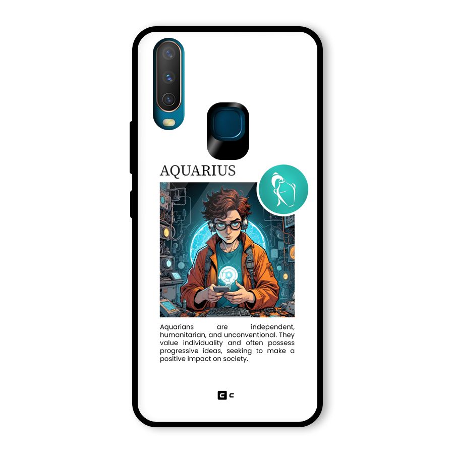 Admire Aquarius Glass Back Case for Vivo U10