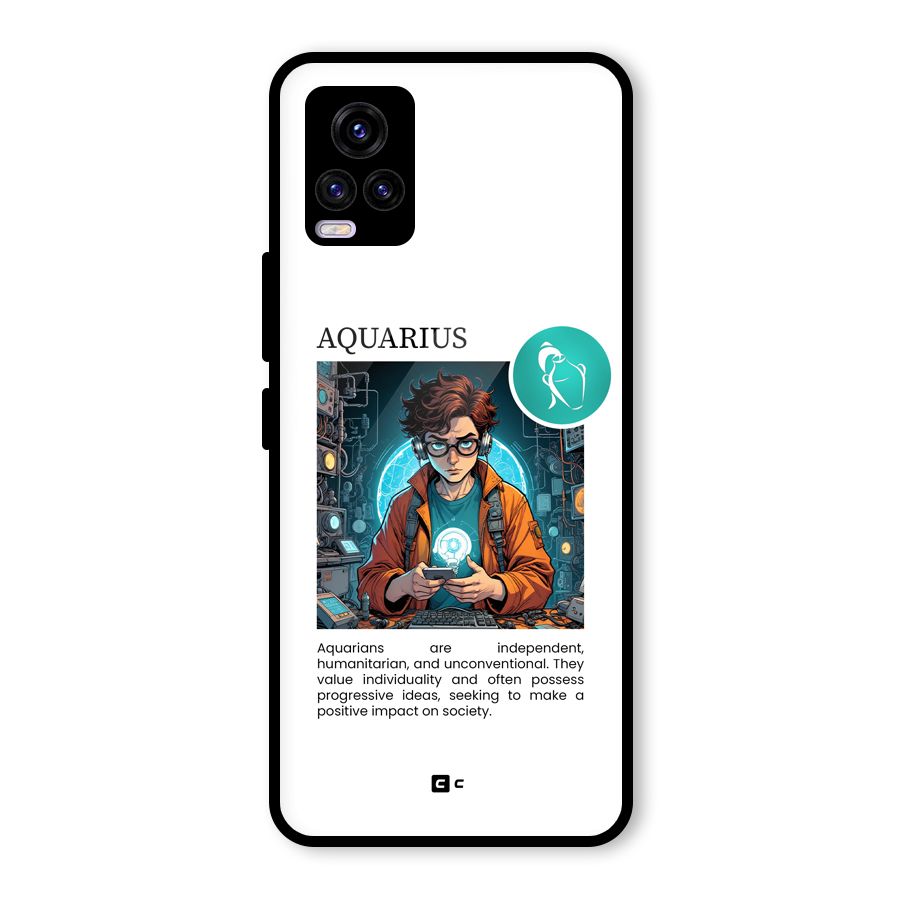 Admire Aquarius Glass Back Case for Vivo V20 2021