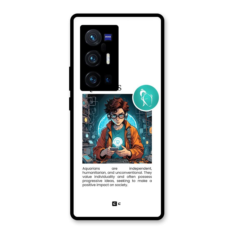 Admire Aquarius Glass Back Case for Vivo X70 Pro Plus
