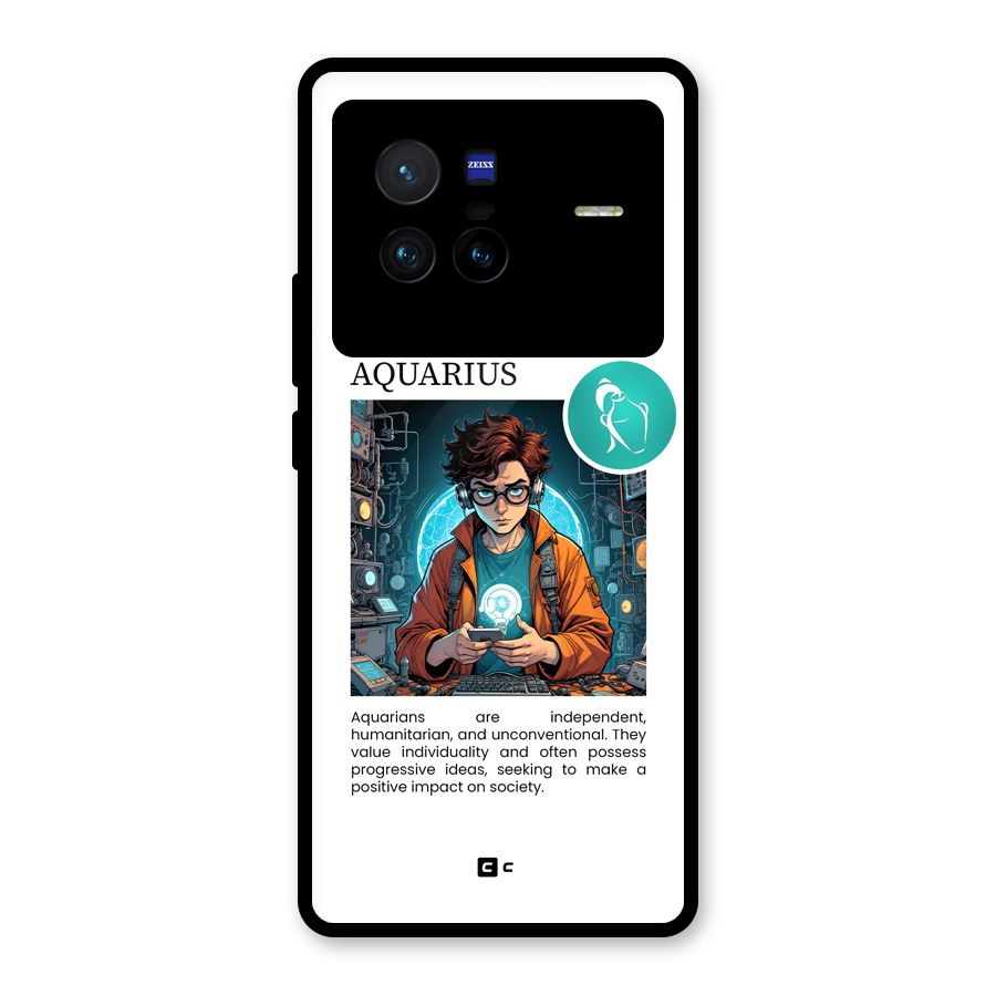 Admire Aquarius Glass Back Case for Vivo X80