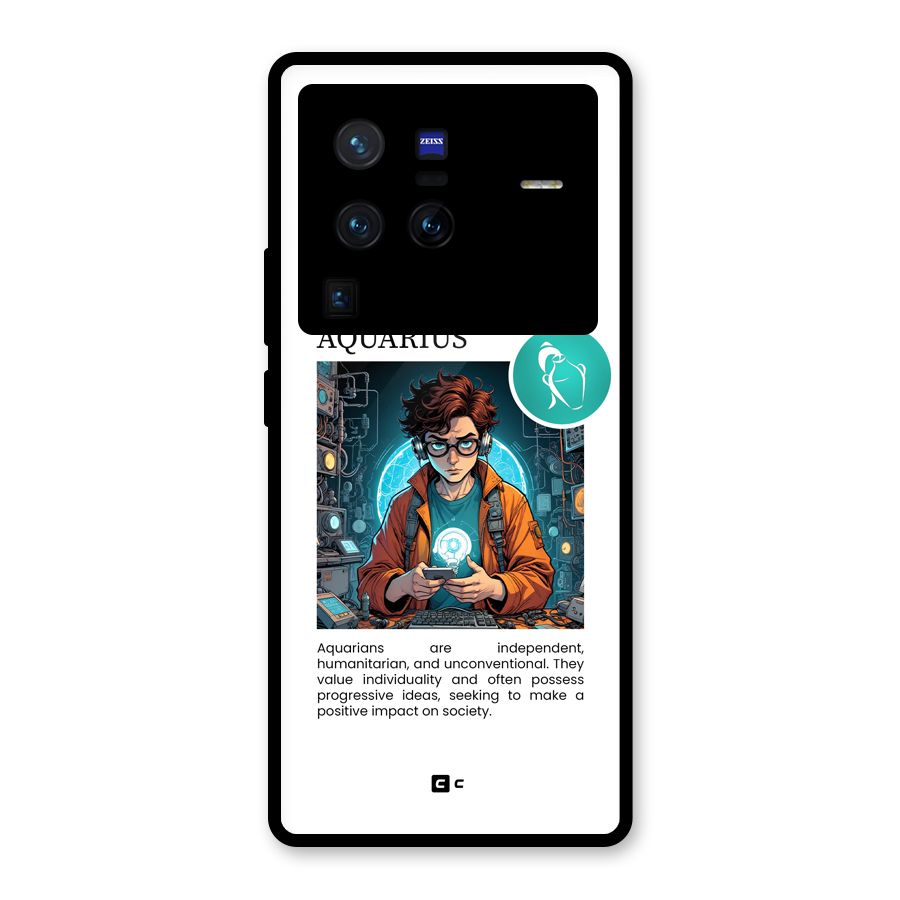 Admire Aquarius Glass Back Case for Vivo X80 Pro