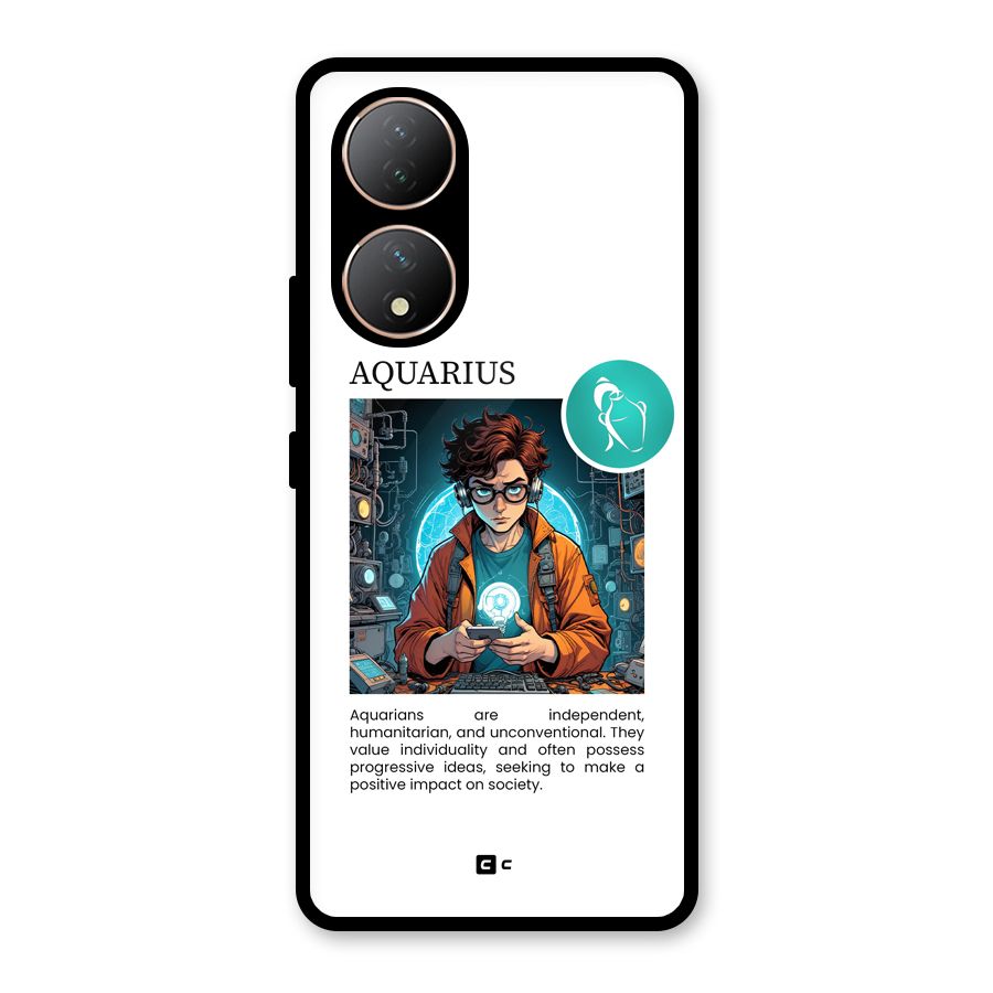 Admire Aquarius Glass Back Case for Vivo Y100A