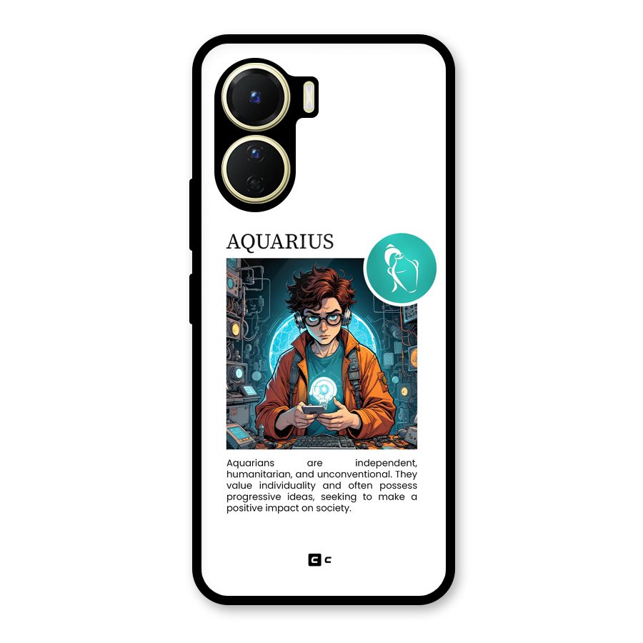 Admire Aquarius Glass Back Case for Vivo Y16