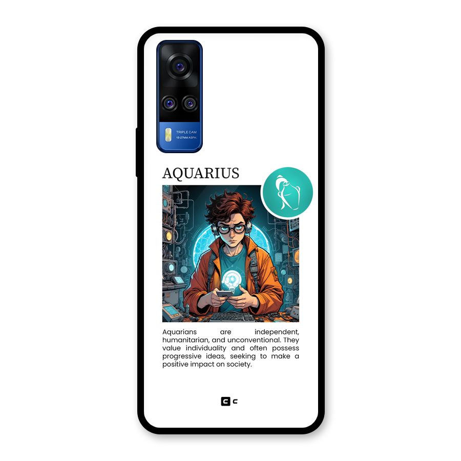 Admire Aquarius Glass Back Case for Vivo Y31