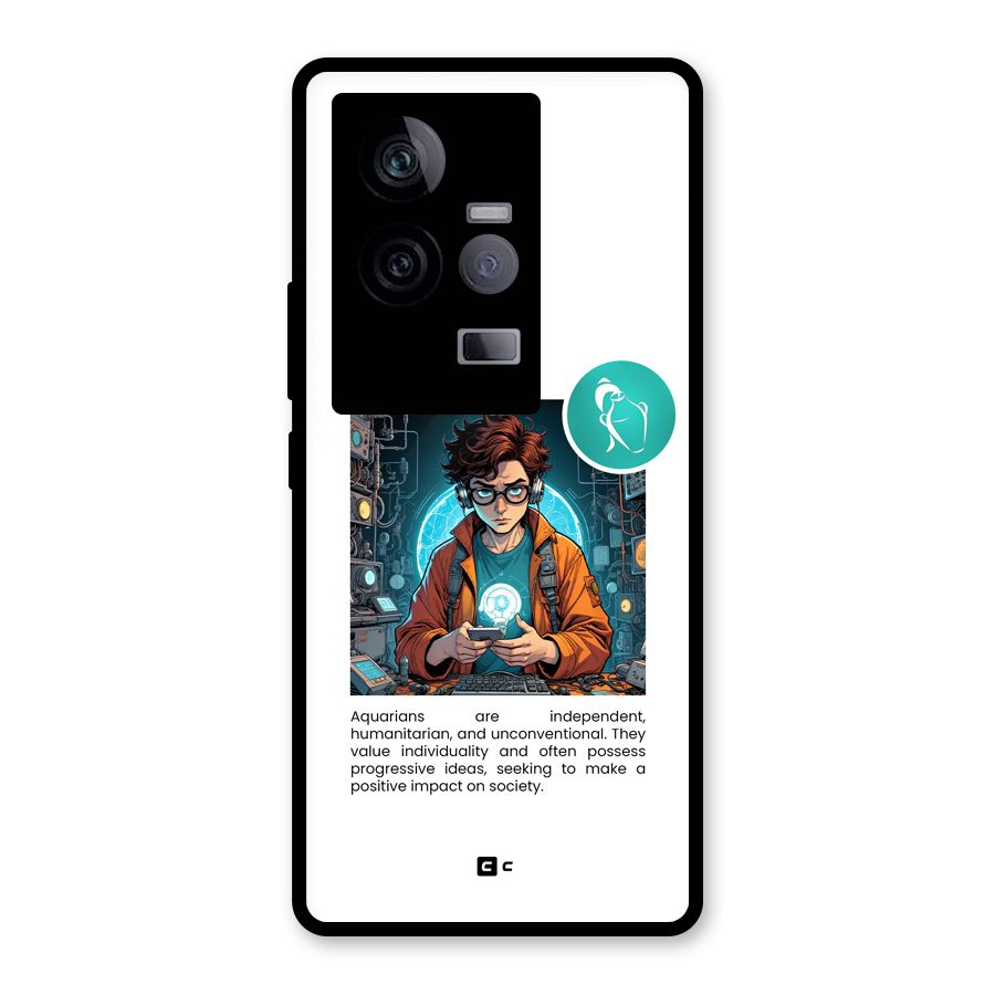 Admire Aquarius Glass Back Case for Vivo iQOO 11 5G