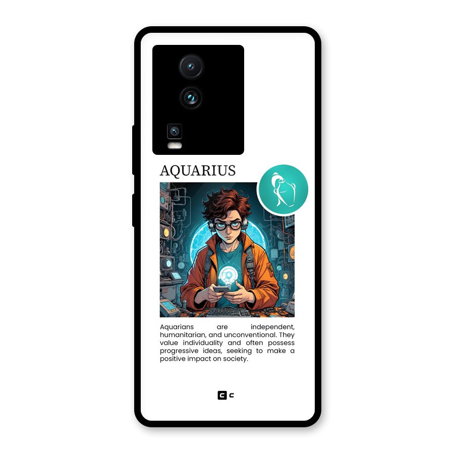 Admire Aquarius Glass Back Case for Vivo iQOO Neo 7