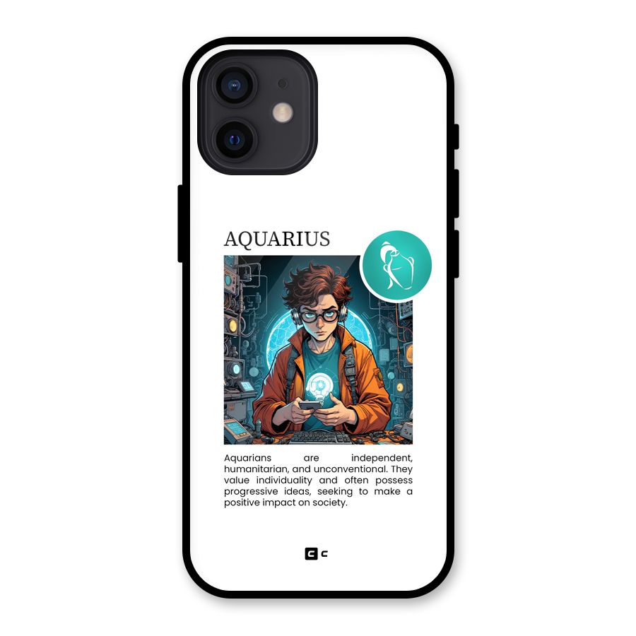 Admire Aquarius Glass Back Case for iPhone 12