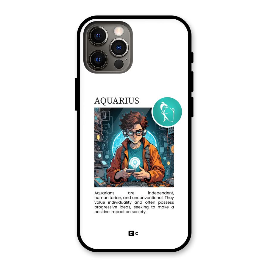 Admire Aquarius Glass Back Case for iPhone 12 Pro